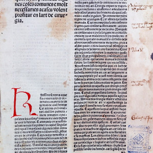 13. Guy de Chauliac, 'Inventari o col·lectori en la part cirurgical de medicina' (Barcelona, Pere Miquel, 1492, f. a1r).