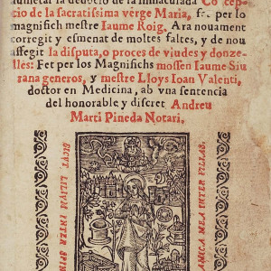 6. Portada de la tercera edició impresa de l''Espill' (València, Joan de Arcos, 1561)